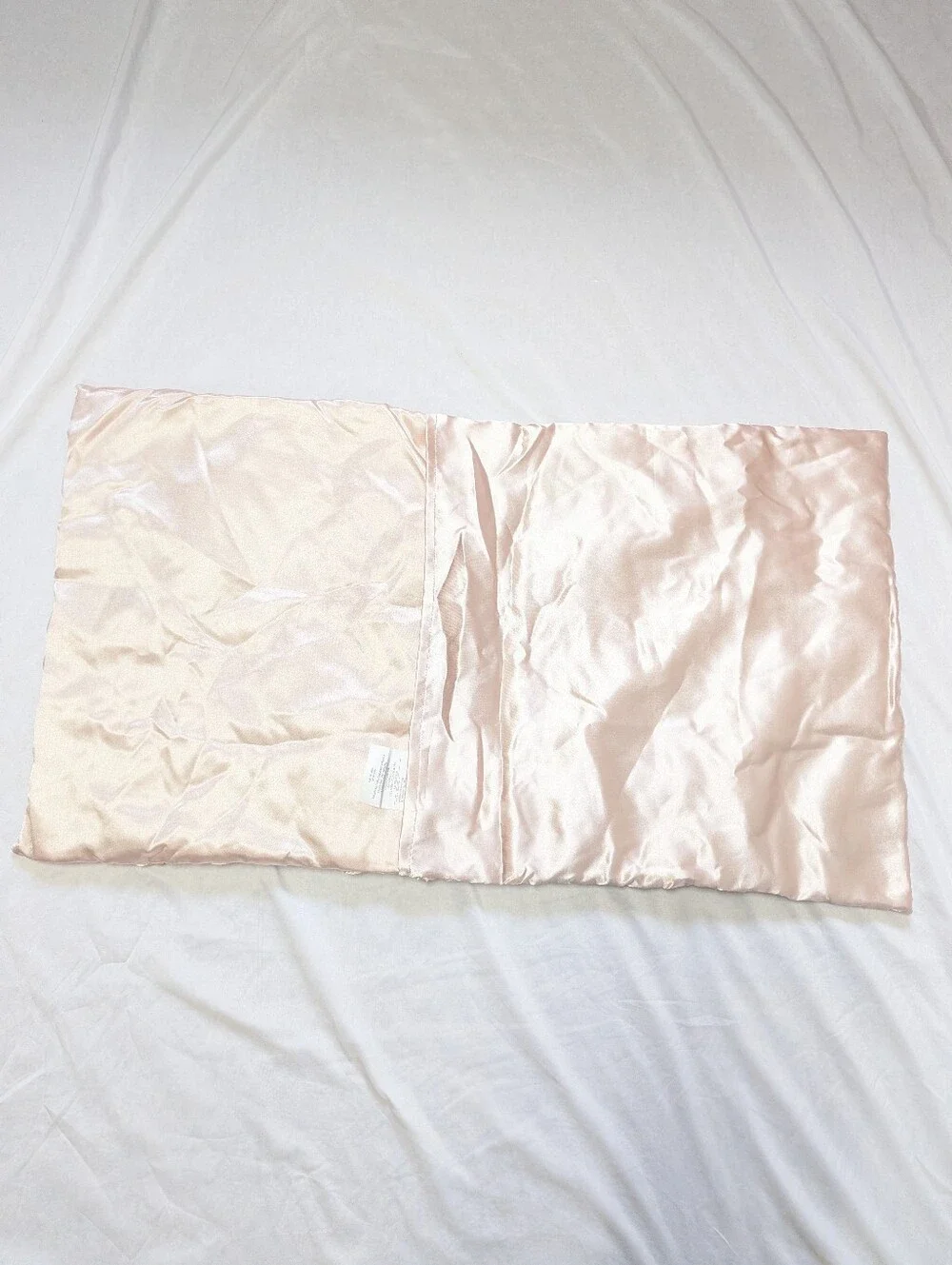 JCPenney Shabby Floral Cottagecore Flower Lace Peach Satin King Pillow Sham